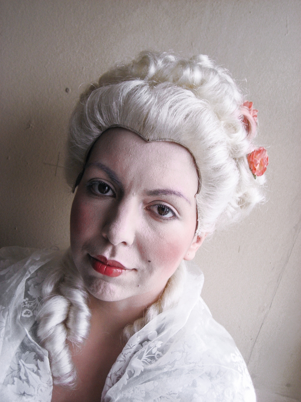 Maske Rokoko Perücke frontal